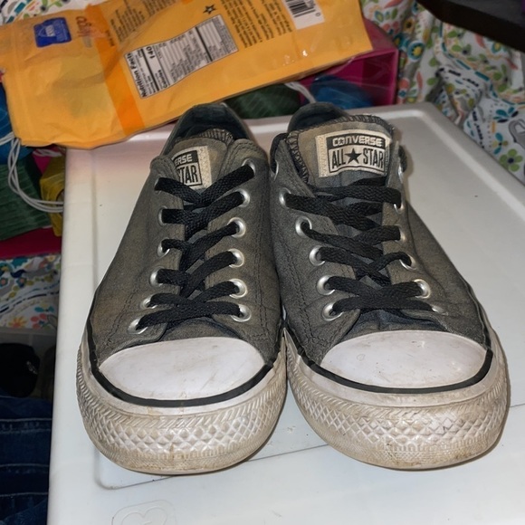 6 mens grey converse low top sneakers - Picture 6 of 6